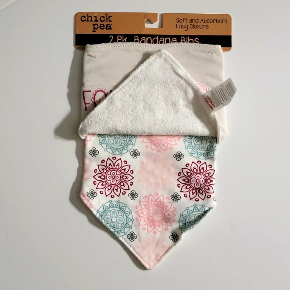 Chick Pea 2 pk Bandana Bibs